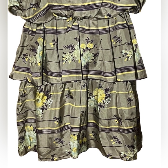 PHILOSOPHY DI ALBERTA FERRETTI SILK LAYERED FLORAL MIDI DRESS GREAT COND (6) - Picture 3 of 7